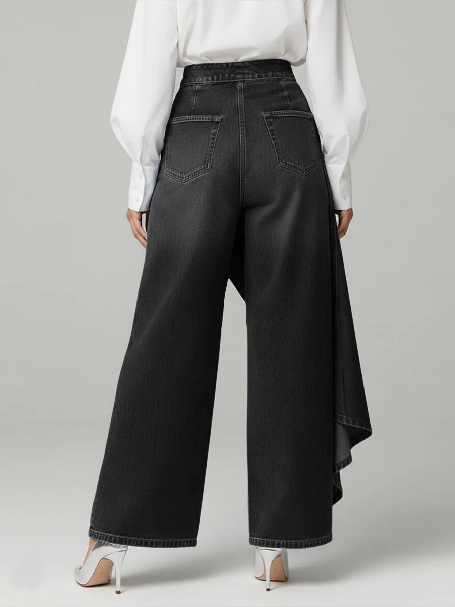 Stylische Damen High-Waisted Weitbein Jeans mit Relaxed Fit - Image 6