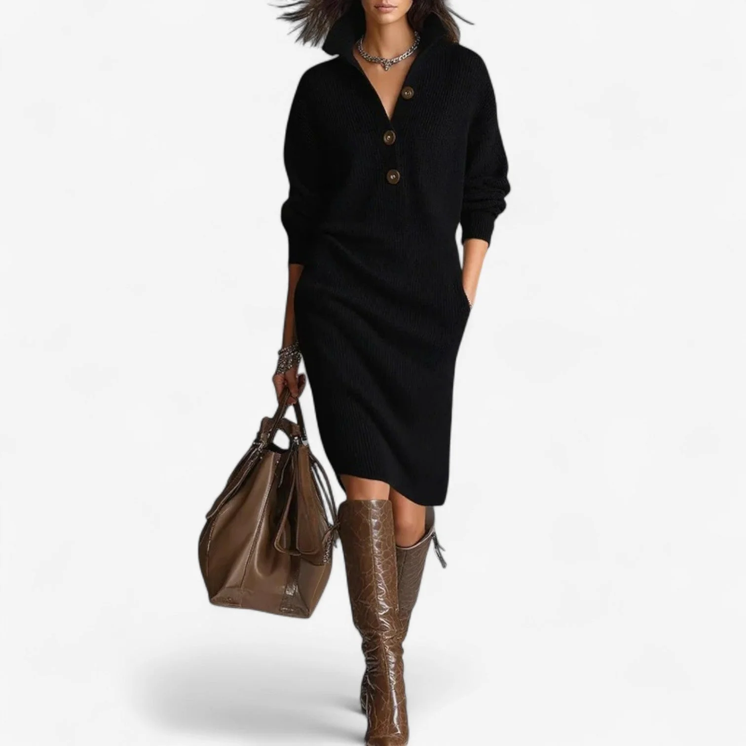 Suzy™ Lässiges Pulli-Kleid - Image 3