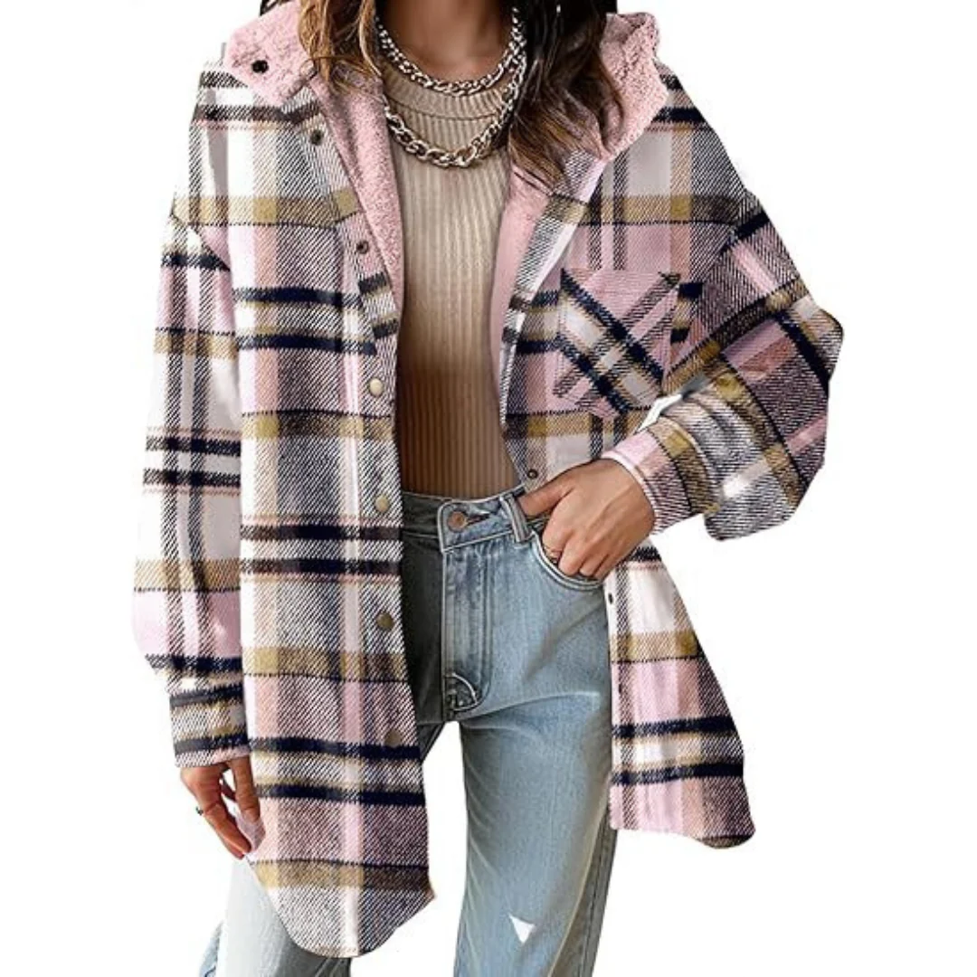 Tallulah™ - Entspannt geschnittene Kapuzenjacke im Karomuster - Image 6