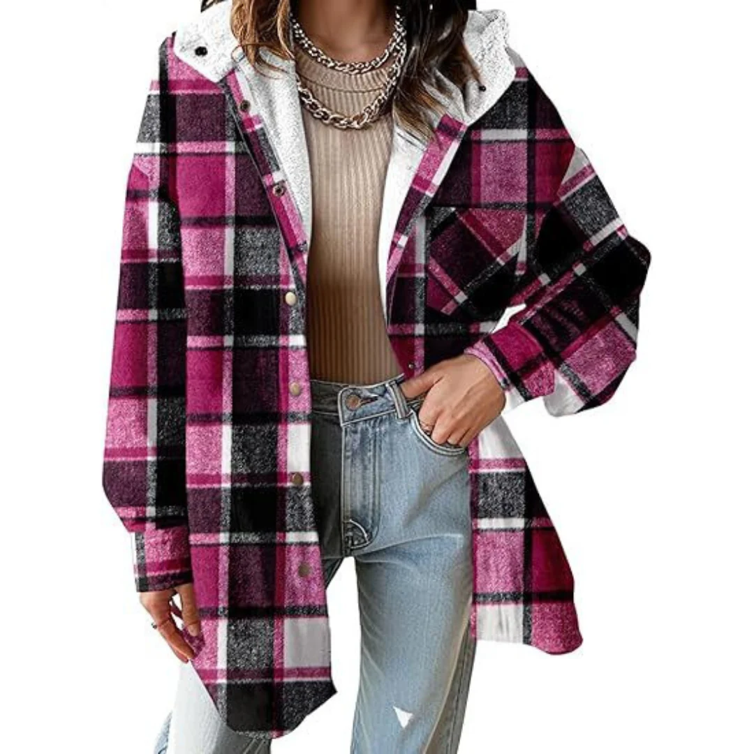 Tallulah™ - Entspannt geschnittene Kapuzenjacke im Karomuster - Image 7