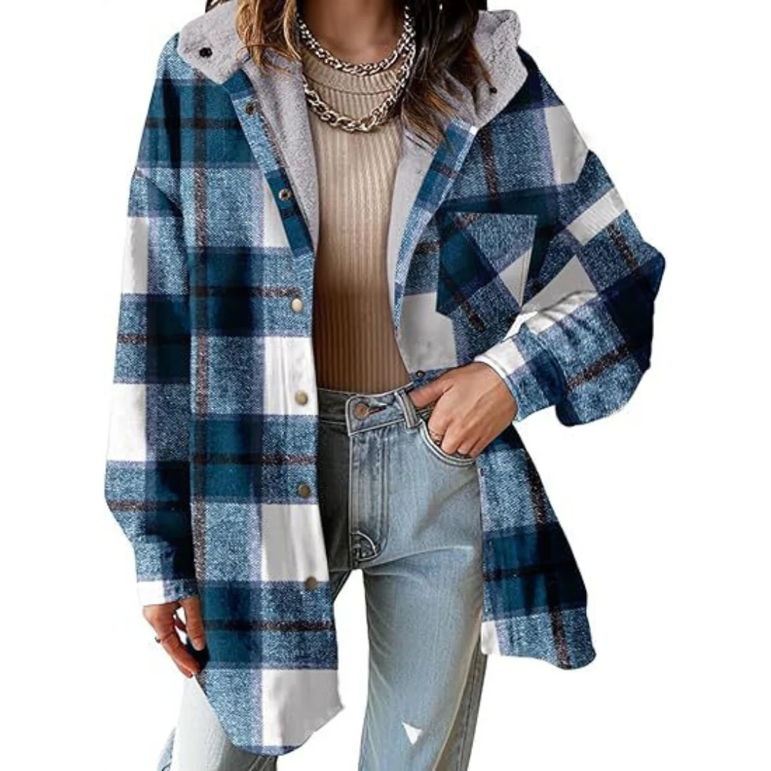 Tallulah™ - Entspannt geschnittene Kapuzenjacke im Karomuster - Image 8