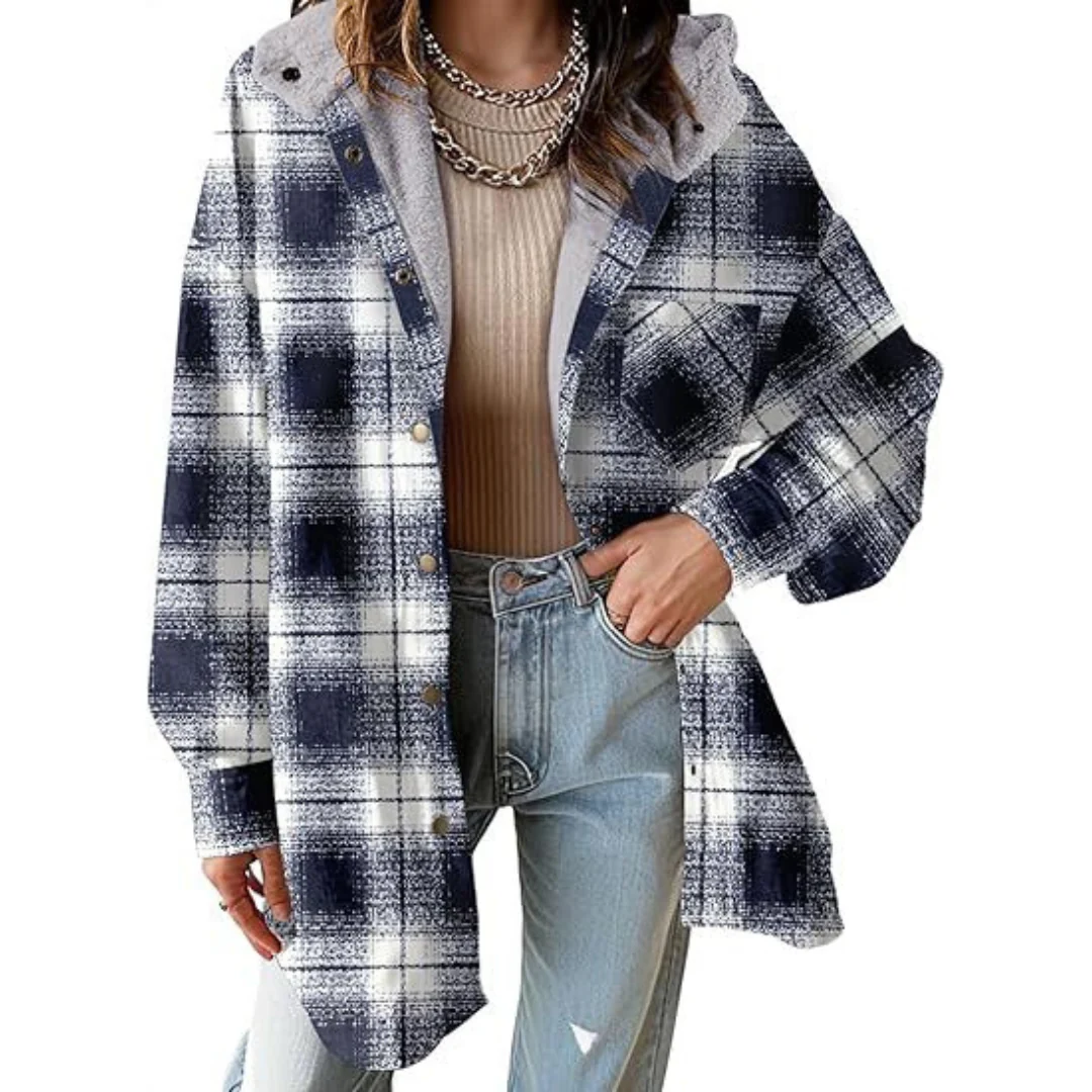 Tallulah™ - Entspannt geschnittene Kapuzenjacke im Karomuster - Image 9