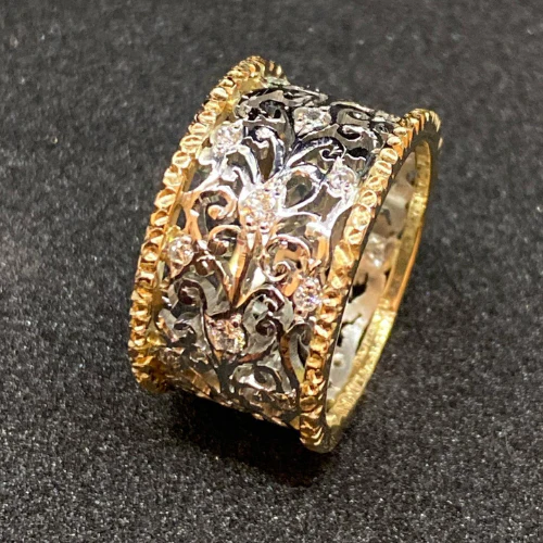 Teressa - Vintage Efeu Ring mit Zirkon - Image 2