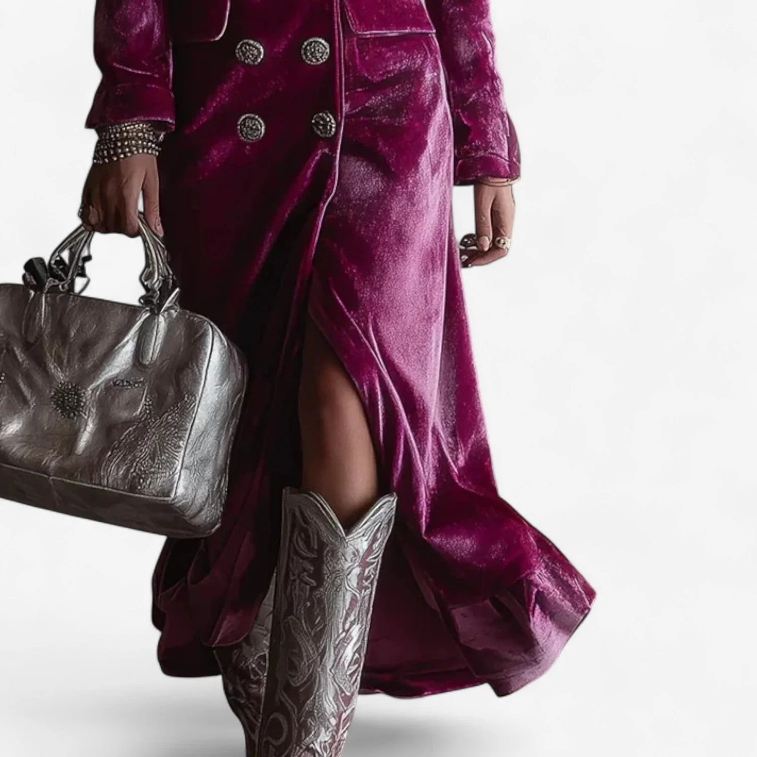 Virginie™ Wickelkleid aus Samt - Image 2