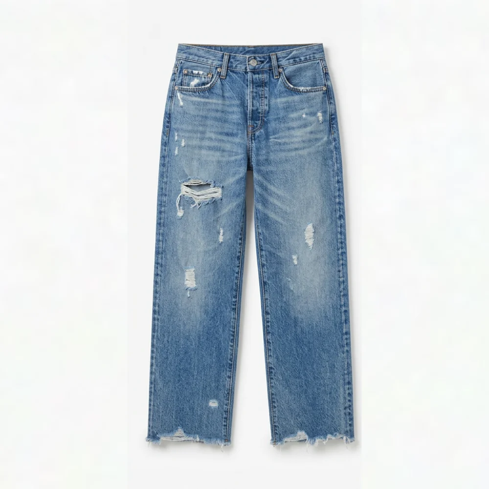 Vivara™ – Vintage-inspirierte, cropped Straight Leg Jeans mit Fransen - Image 15