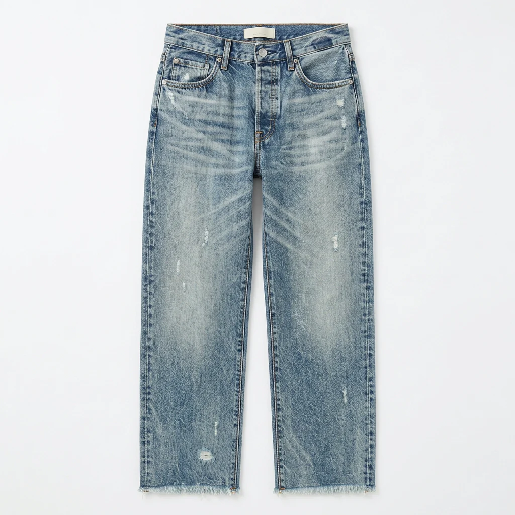 Vivara™ – Vintage-inspirierte, cropped Straight Leg Jeans mit Fransen - Image 16