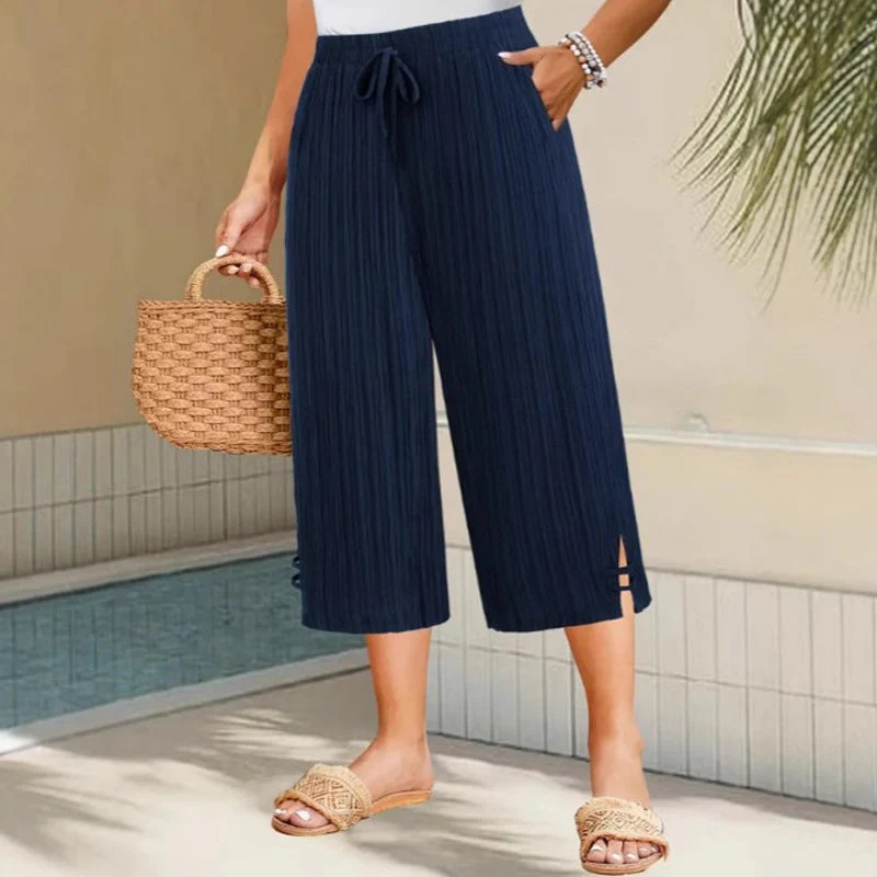 Weite Capri-Hosen für Damen mit praktischen Taschen - Image 5