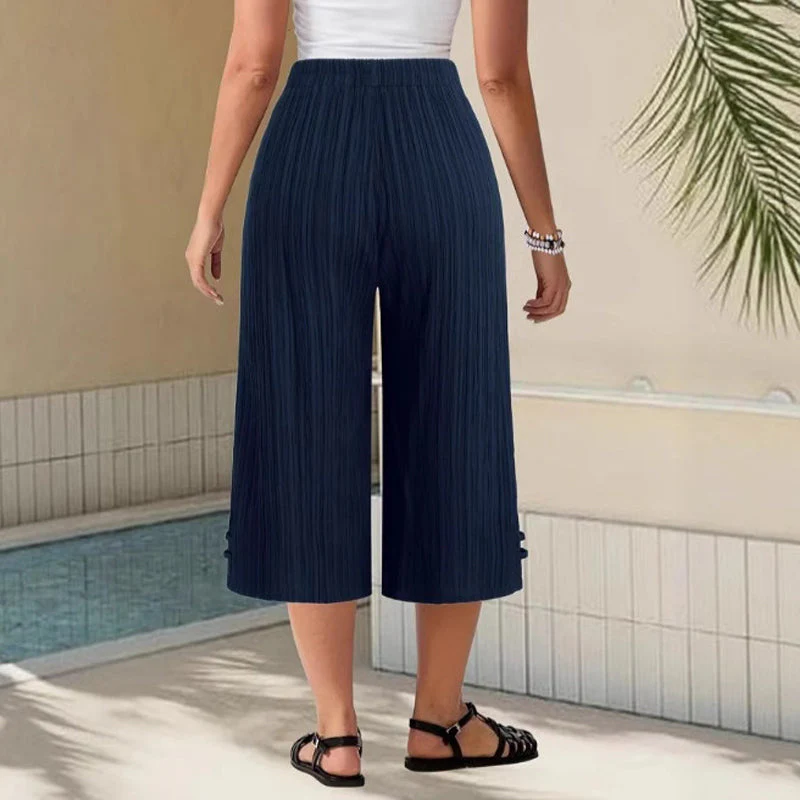Weite Capri-Hosen für Damen mit praktischen Taschen - Image 7