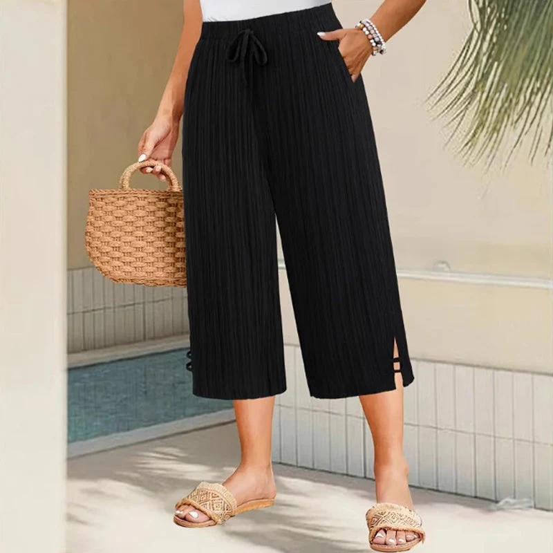 Weite Capri-Hosen für Damen mit praktischen Taschen - Image 8