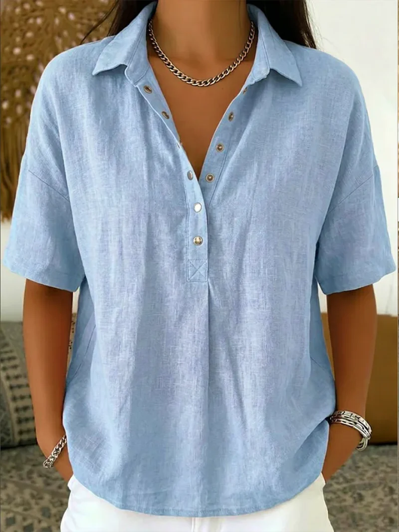Willow | Bluse mit Kragen und Knopf - Image 5