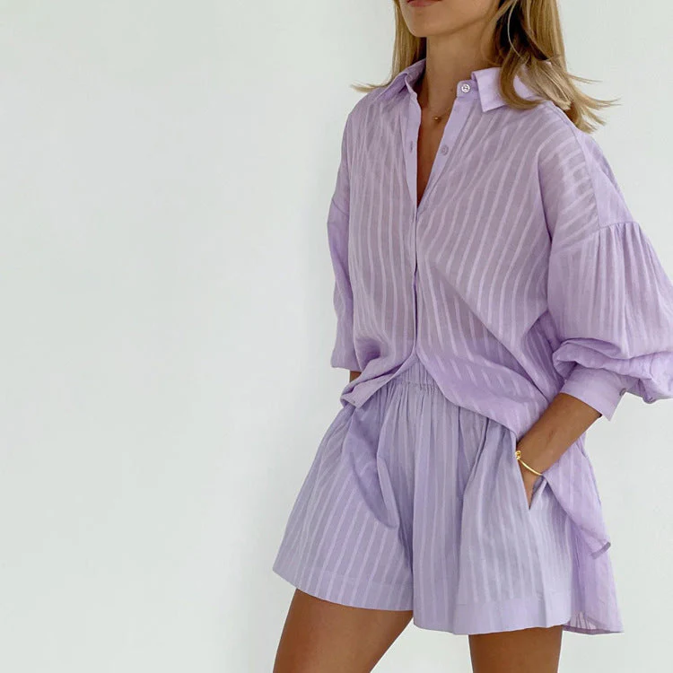 Yselia - Luftiges Button-Up und Shorts Set - Image 11