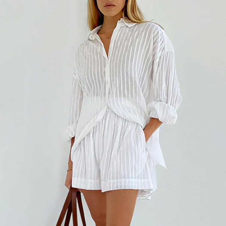 Yselia - Luftiges Button-Up und Shorts Set - Image 12