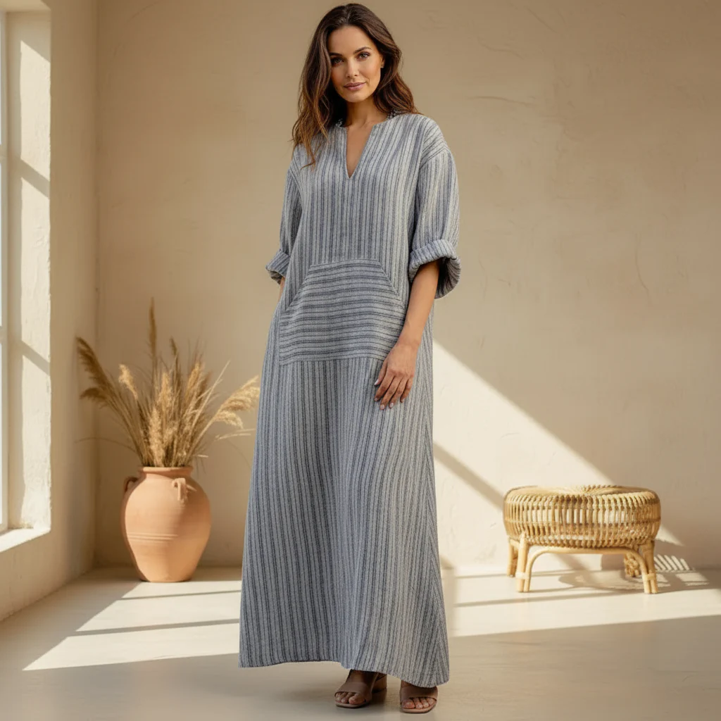 Yvonne - Gestreiftes Maxikleid - Image 5